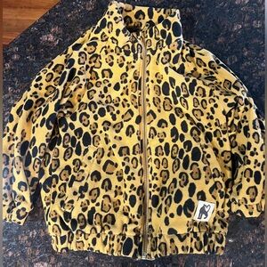 Mini Rodini Leopard Fleece Jacket size 4-5 year